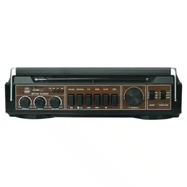 Audiobox RXC-25BT 10-Watt Portable Cassette Player and Recorder Boombox with Bluetooth (Black) - Image 4