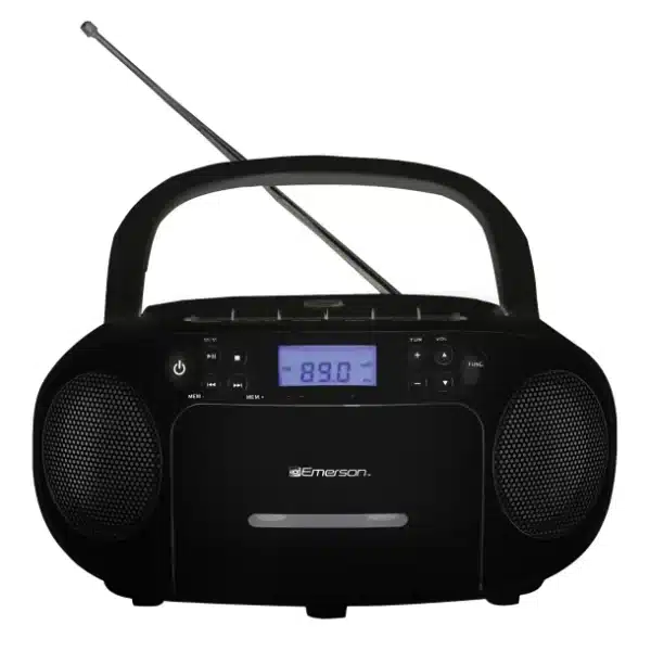 Emerson CD/Cassette/Radio Boom Box, EPB-3003 (Black)