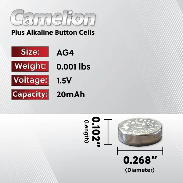 AG4 / 377 / LR626 Button Cell Battery (10-Pack) - Image 2