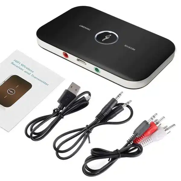 Bluetooth 5.0 Transmitter & Receiver – 2-in-1 Wireless Audio Adapter with 3.5mm Jack