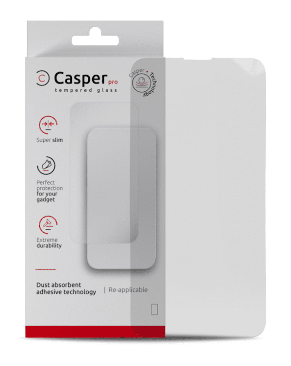 Casper Pro Tempered Glass Screen Protector – iPhone 13 / 13 Pro / 14 / SE (2025) (Clear)