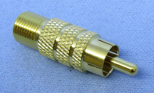 Gold "F" Type RF Adapter