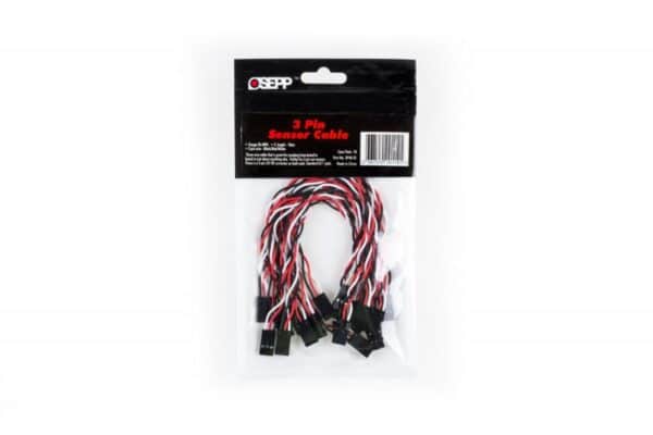 OSEPP 7" 3-Pin JST RE Female-to-Female Jumper Cables (10-Pack) - Image 3