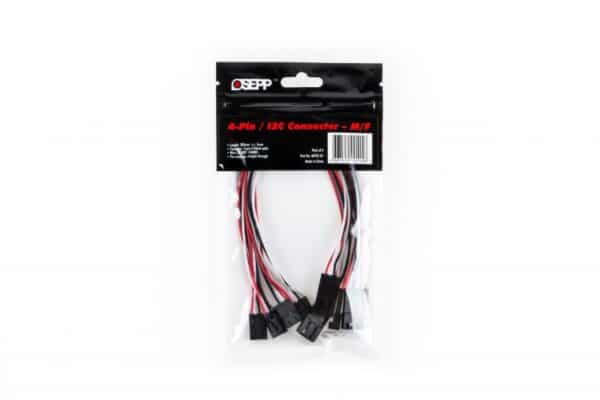 OSEPP 4-Pin I2C Male-to-Female Jumper Cables (4-Pack) - Image 2