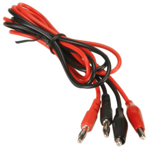 Banana to Alligator Test Leads – 36" (Red & Black Pair)