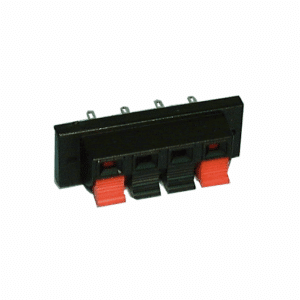 4 Position Push Button Speaker Terminal – Black Housing